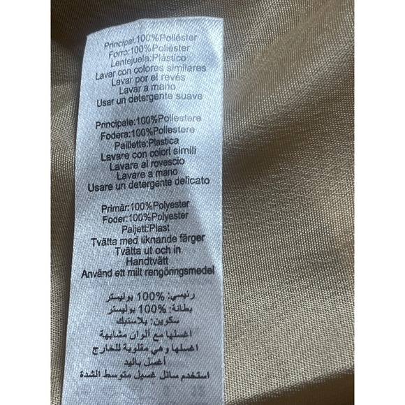 PrettyLittleThing Nude Sequin Ruffle Detail Maxi Skirt CNI4635 Champagne 8 NEW - Picture 4 of 5